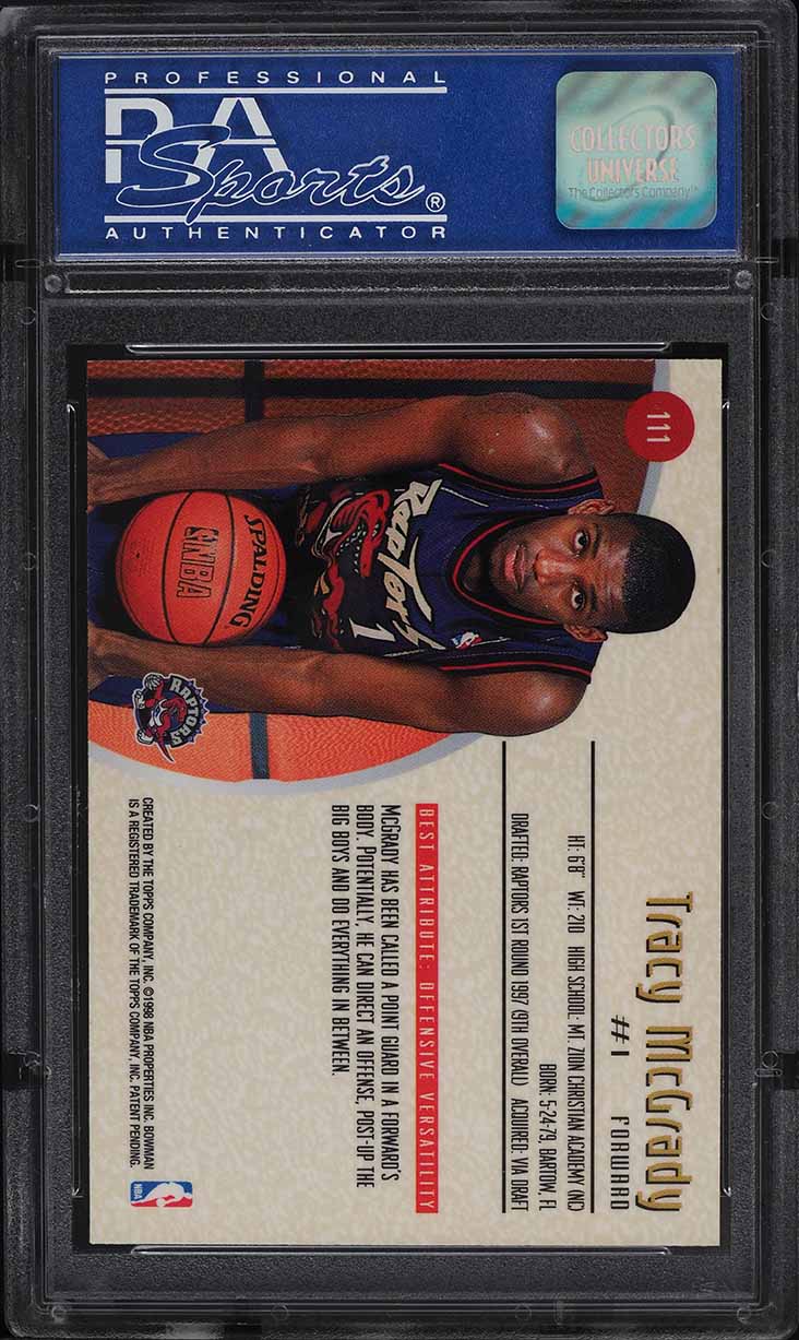1997 Bowman's Best Tracy McGrady ROOKIE #111 PSA 9 MINT