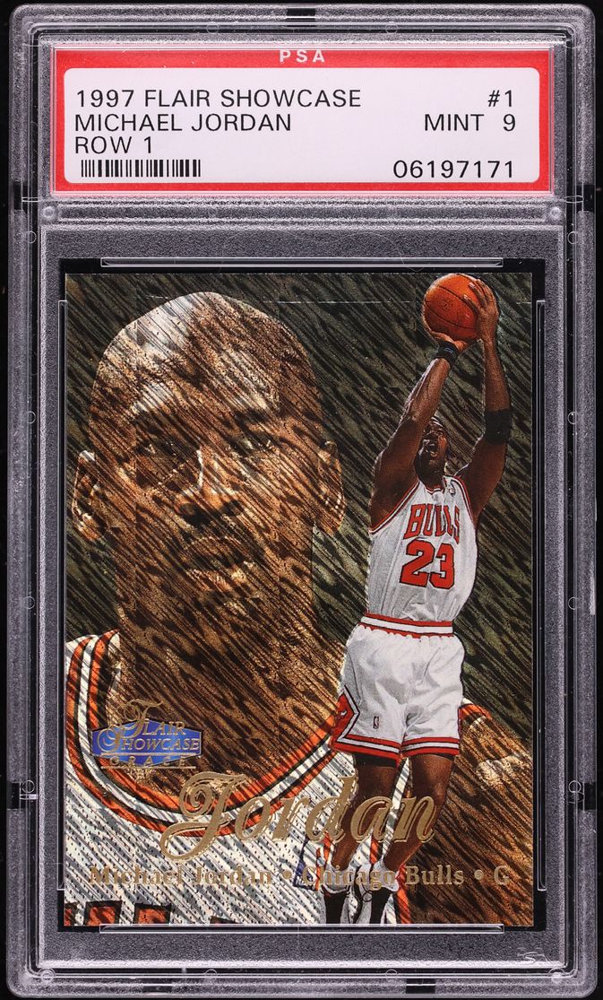 1997 Flair Showcase Row 1 Michael Jordan #1 PSA 9 MINT on Fanatics 