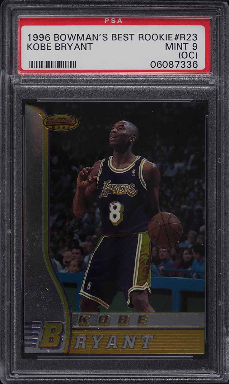 1996 Bowman's Best Kobe Bryant ROOKIE #R23 PSA 9(oc) MINT on