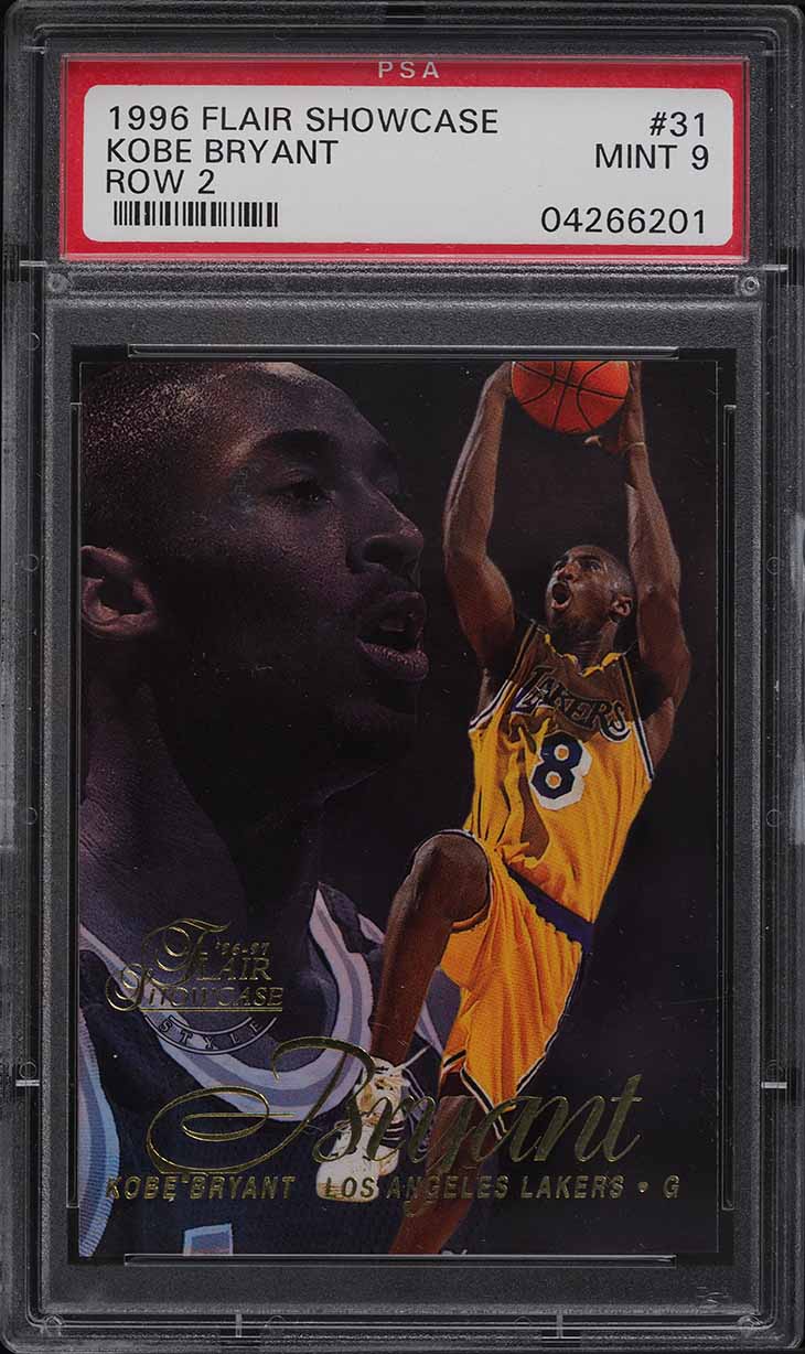 1996 Flair Showcase Row 2 Kobe Bryant ROOKIE #31 PSA 9 MINT on