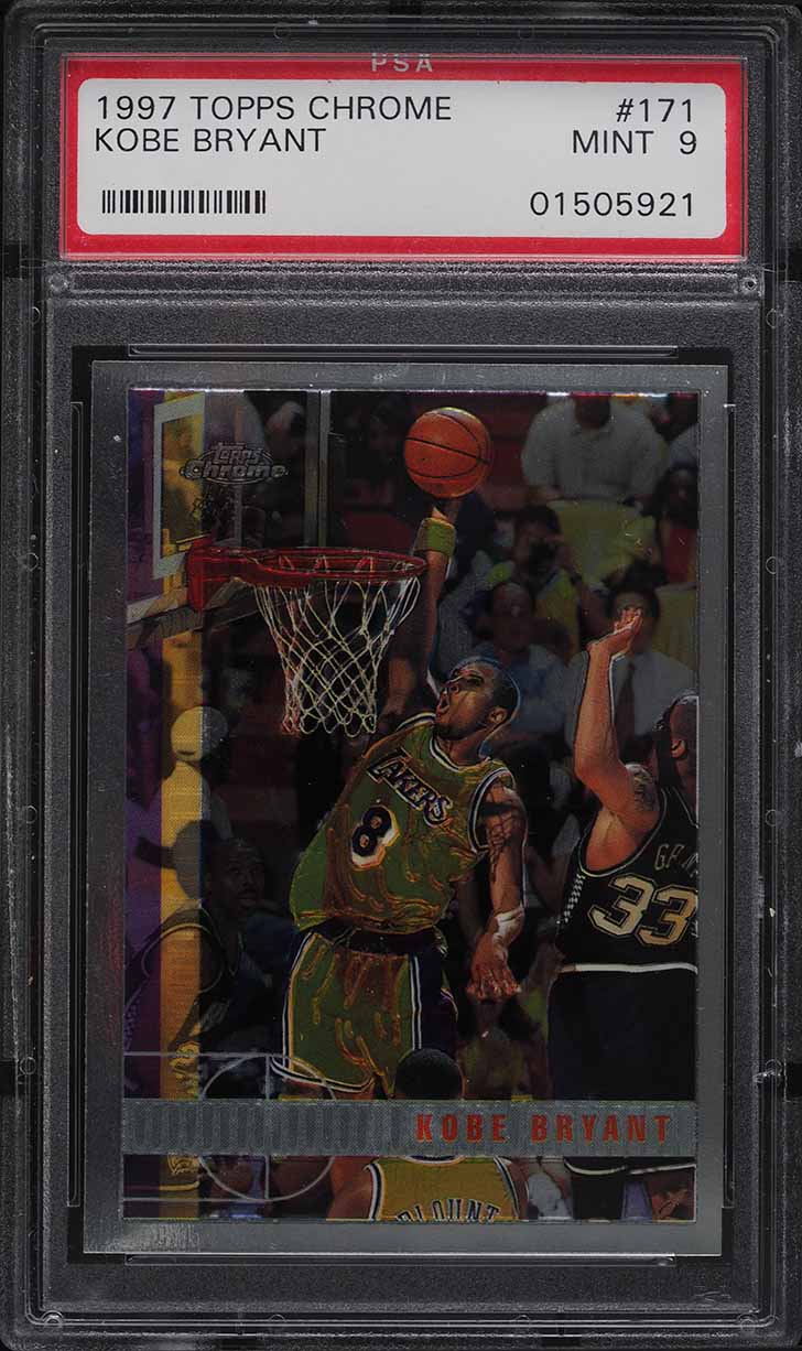 1997 Topps Chrome Kobe Bryant #171 PSA 9 MINT on Fanatics Collect