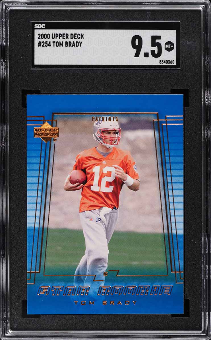2000 Upper Deck Football Tom Brady ROOKIE RC #254 SGC 9.5 MINT+