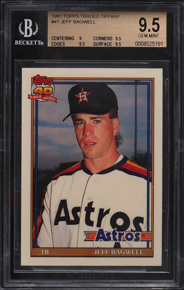 1991 Topps Traded Tiffany Jeff Bagwell ROOKIE #4T BGS 9.5 GEM MINT