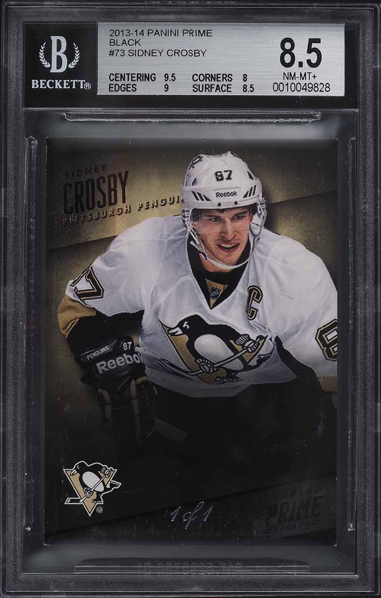 2013 Panini Prime Black Sidney Crosby 1/1 #73 BGS 8.5 NM-MT+