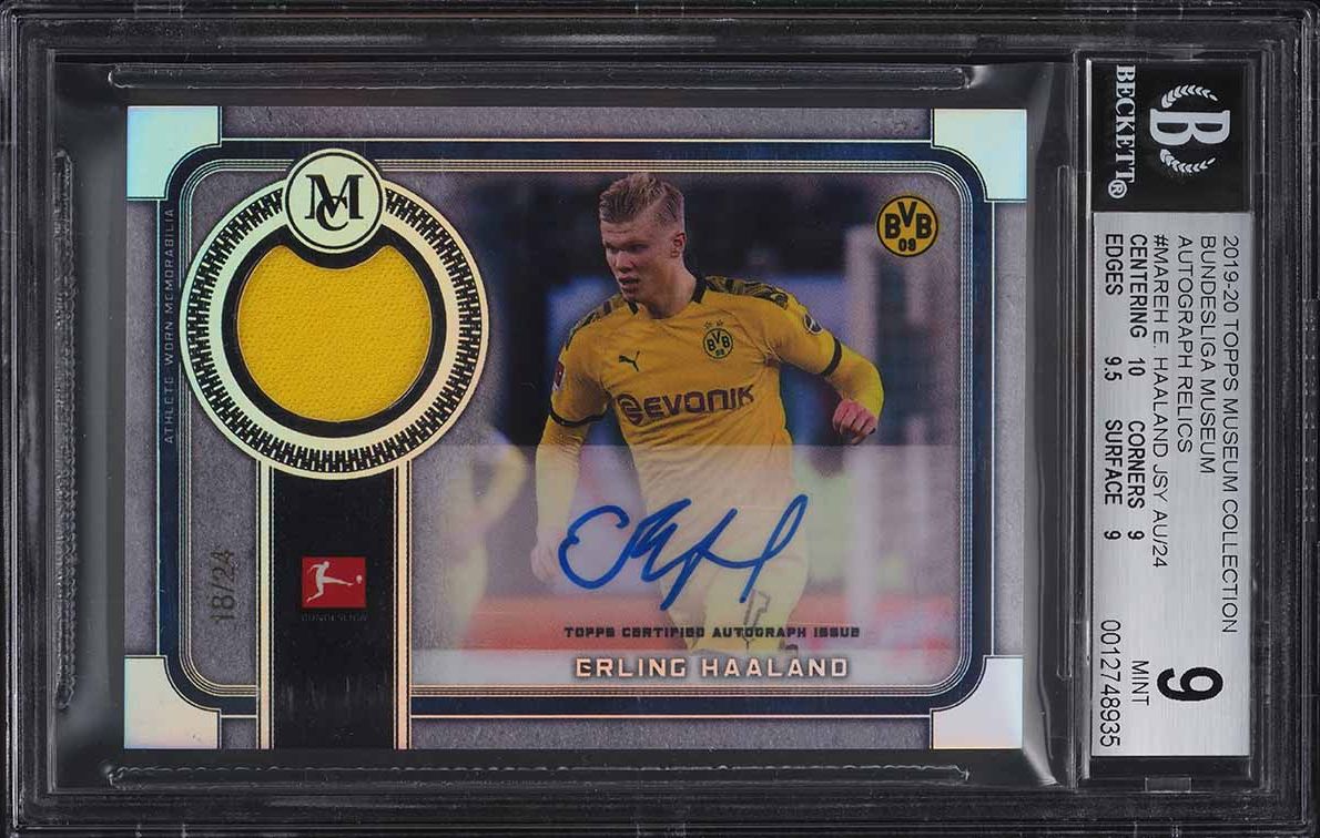 2019 Topps Museum Collection Erling Haaland ROOKIE PATCH AUTO /24