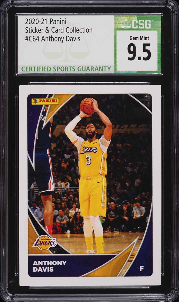 2020 Panini Sticker Collection Anthony Davis #C64 CSG 9.5 GEM MINT