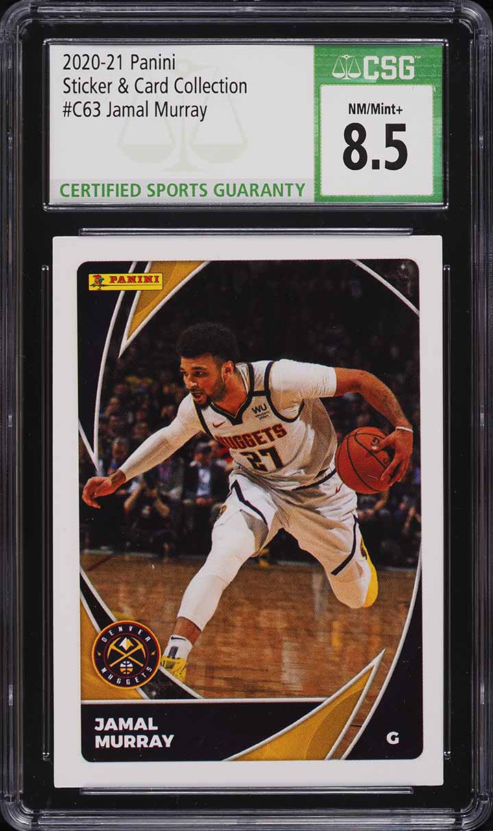 2020 Panini Sticker Collection Jamal Murray #C63 CSG 8.5 NM-MT+
