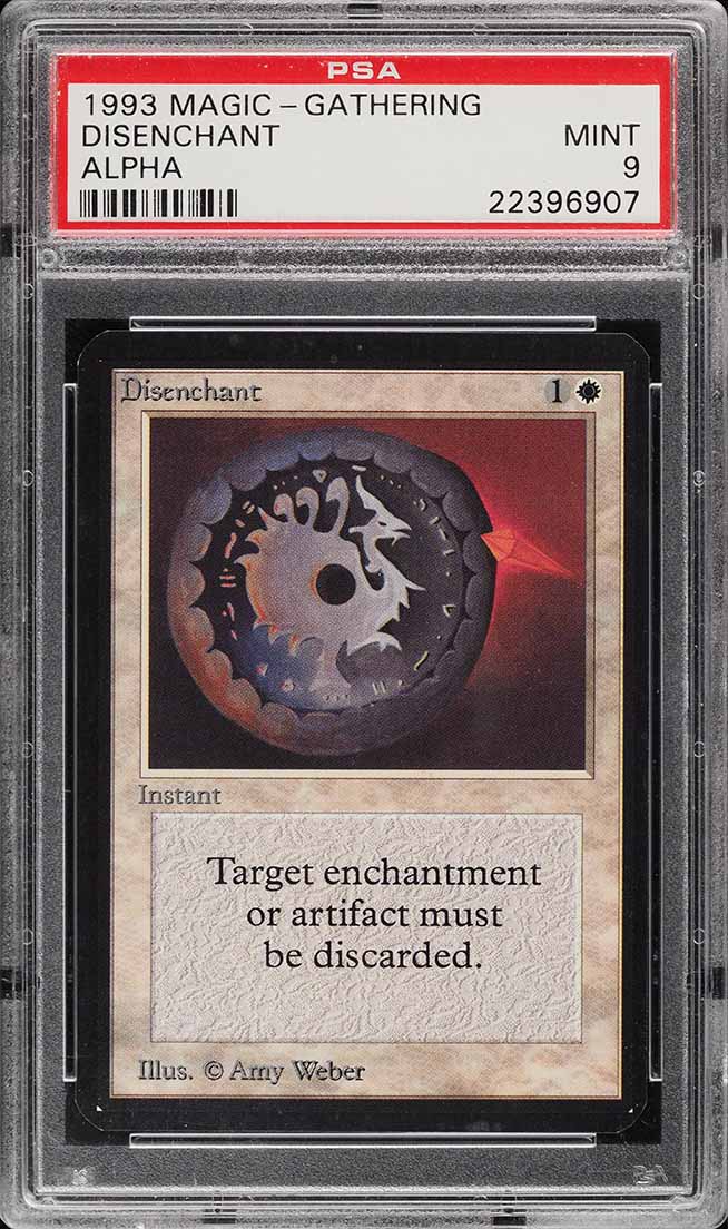 1993 Magic The Gathering MTG Alpha Disenchant PSA 9 MINT on