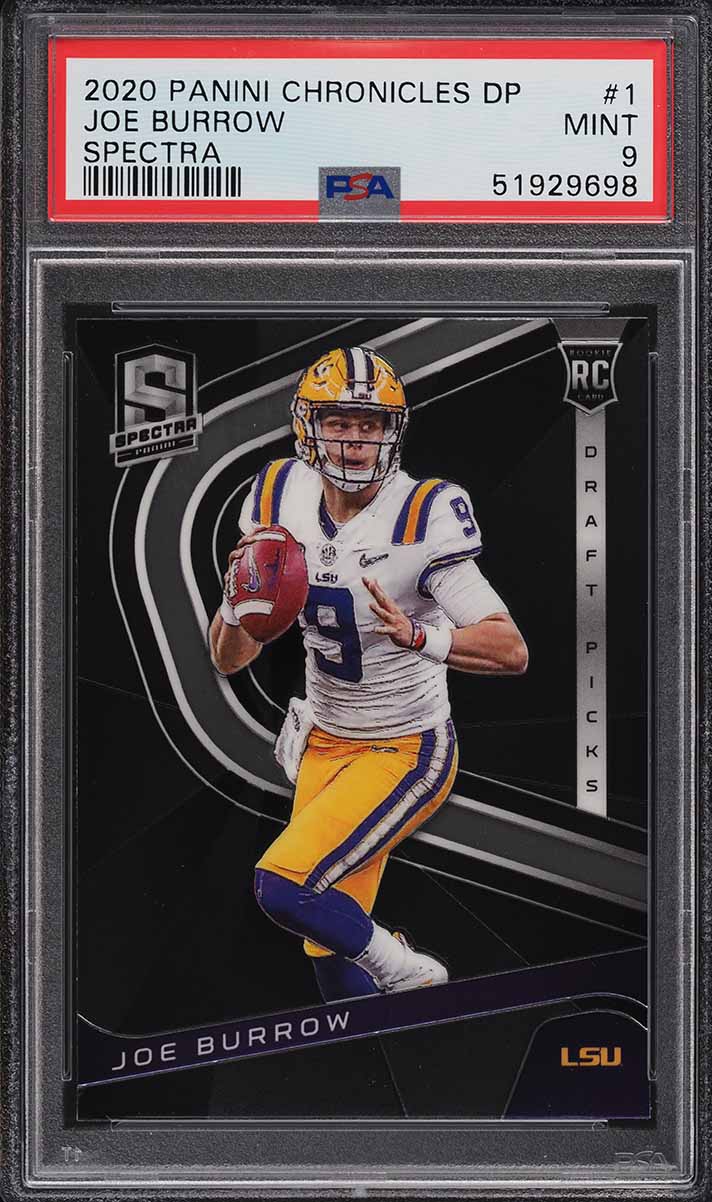 2020 Panini Chronicles Draft Spectra Joe Burrow ROOKIE #1 PSA 9 MINT