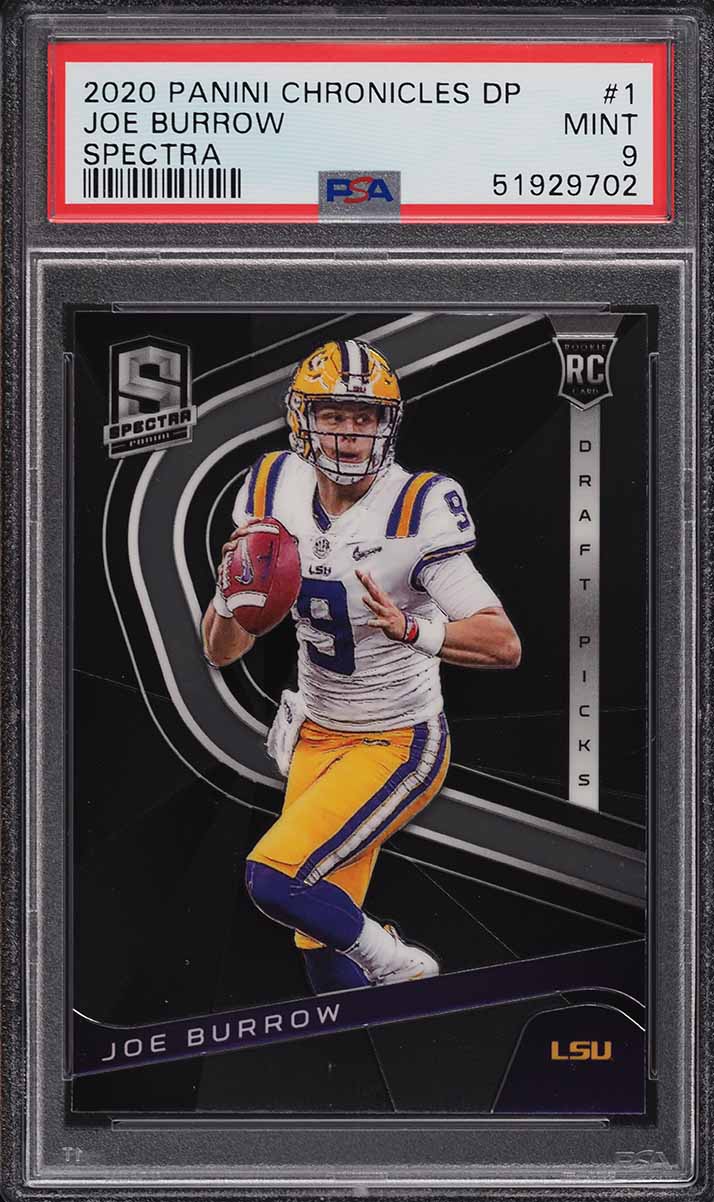 2020 Panini Chronicles Draft Spectra Joe Burrow ROOKIE #1 PSA 9 MINT