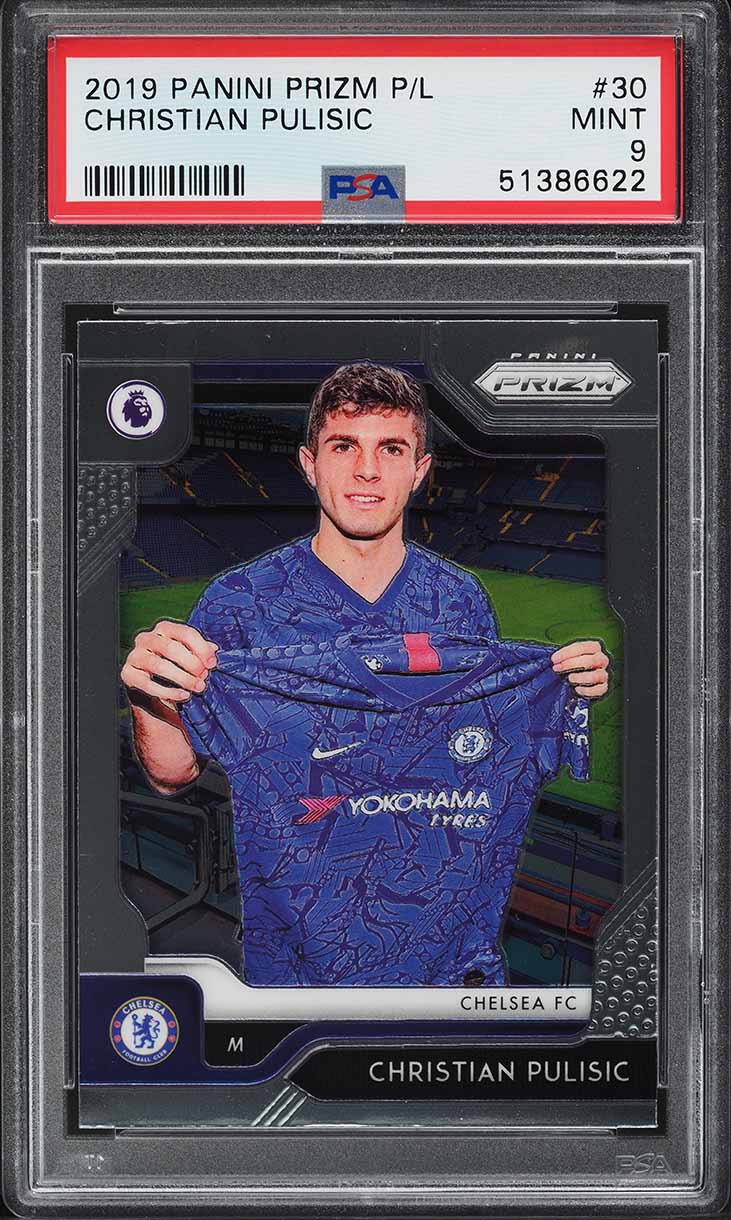 2019 Panini Prizm Premier League Christian Pulisic #30 PSA 9 MINT