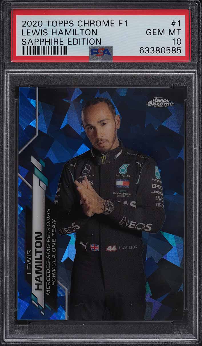 その他 2020 topps f1 sapphire Lewis Hamilton 2020 Topps Chrome Formula 1 Sapphire Edition Lewis Hamilton #1 PSA