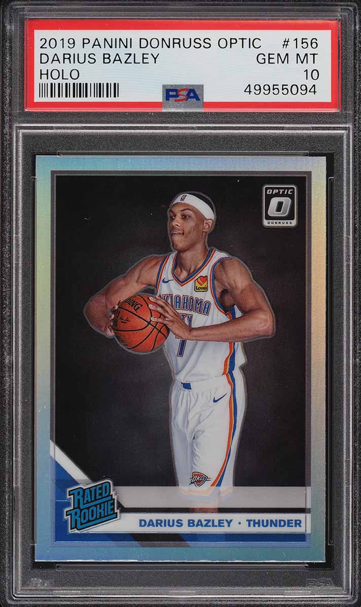 2019 Donruss Optic Holo Darius Bazley ROOKIE RC #156 PSA 10 GEM MINT