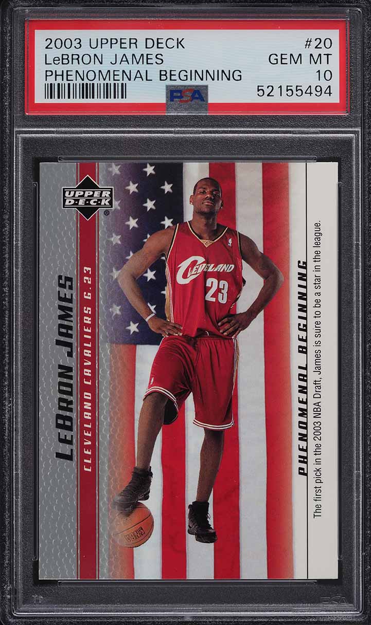 2003 Upper Deck Phenomenal Beginning LeBron James ROOKIE RC #20 PSA 10 GEM MINT