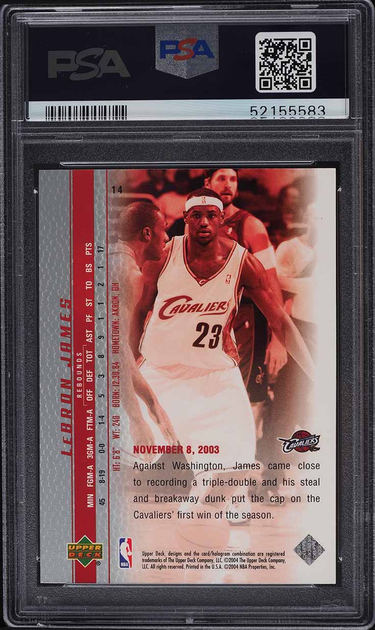 2003 Upper Deck Phenomenal Beginning LeBron James ROOKIE RC #14