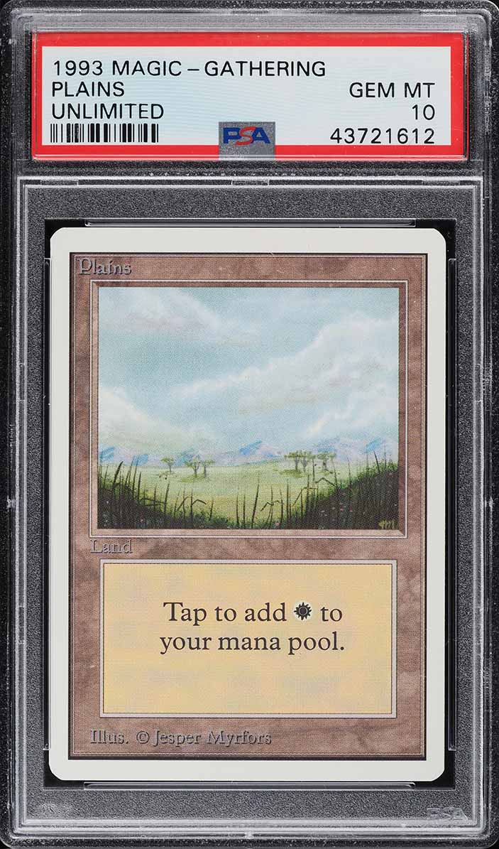 1993 Magic The Gathering MTG Unlimited Plains PSA 10 GEM MINT