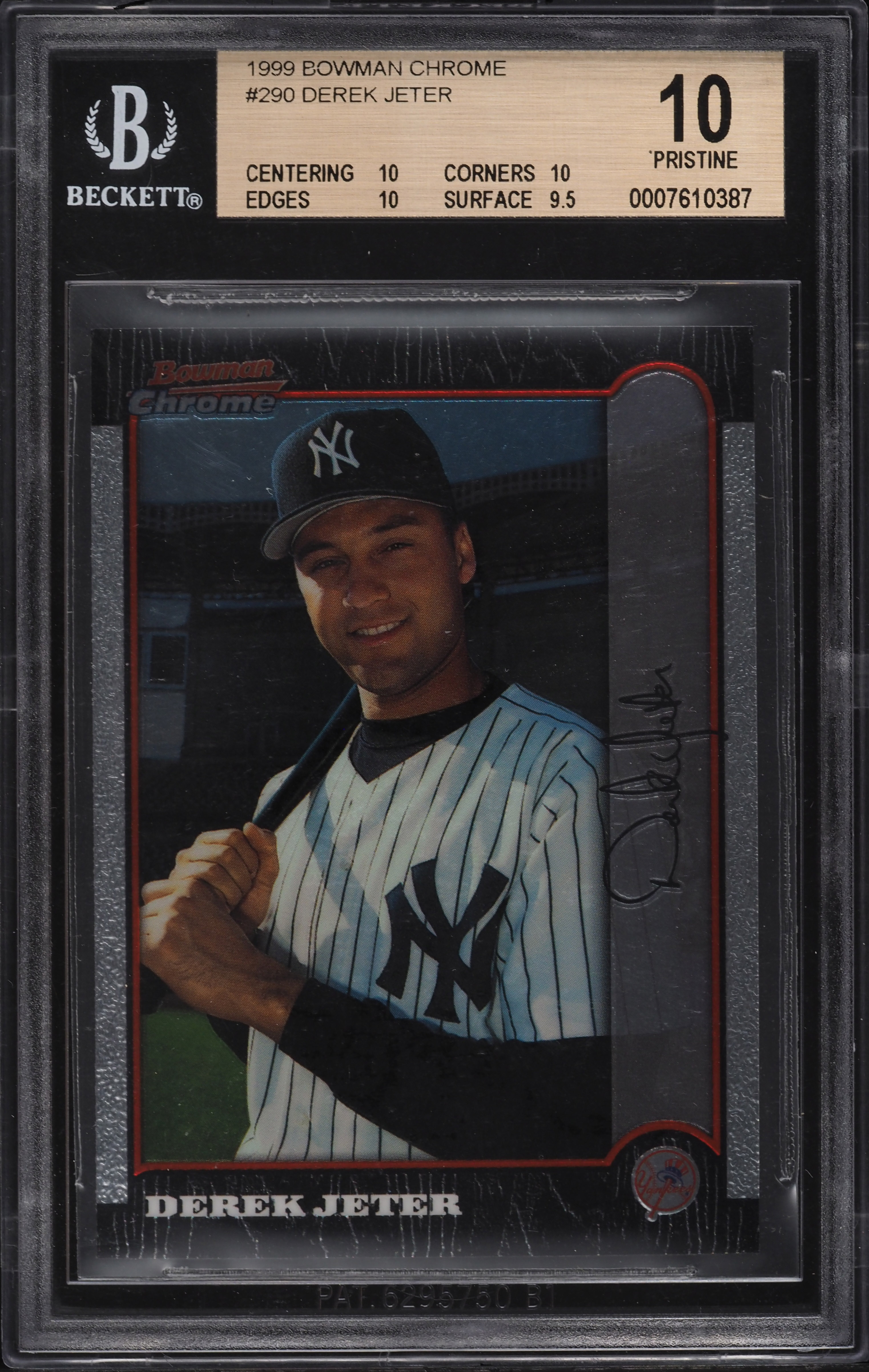 1999 Bowman Chrome Derek Jeter #290 BGS 10 PRISTINE on Fanatics