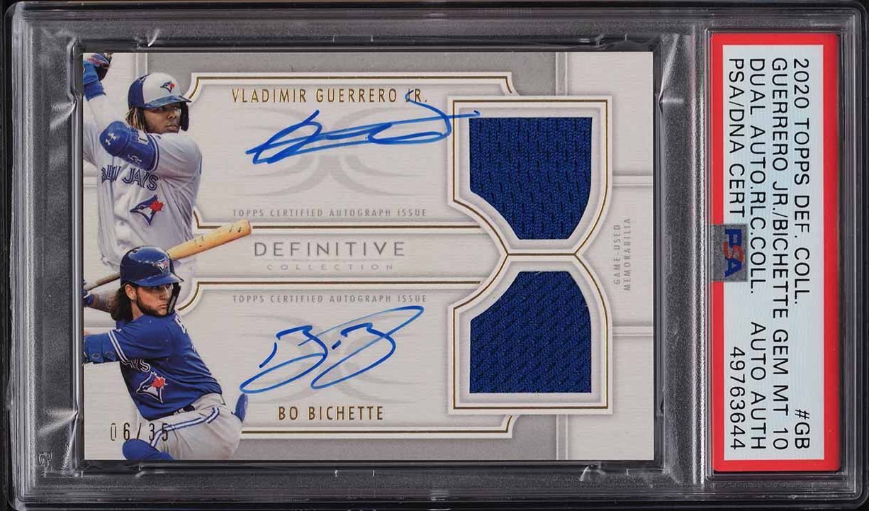 2020 Topps Definitive Vladimir Guerrero Jr. Bo Bichette AUTO /35 