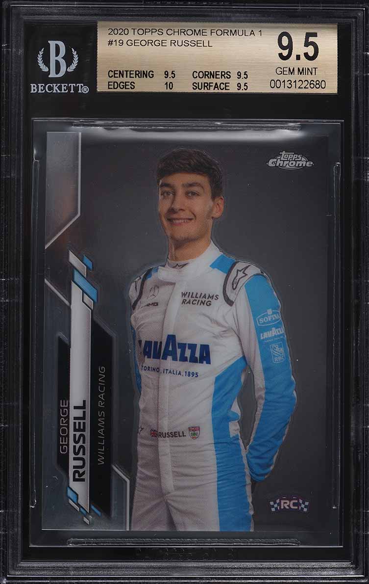 2020 Topps Chrome Formula 1 F1 George Russell ROOKIE #19 BGS 9.5 GEM MINT