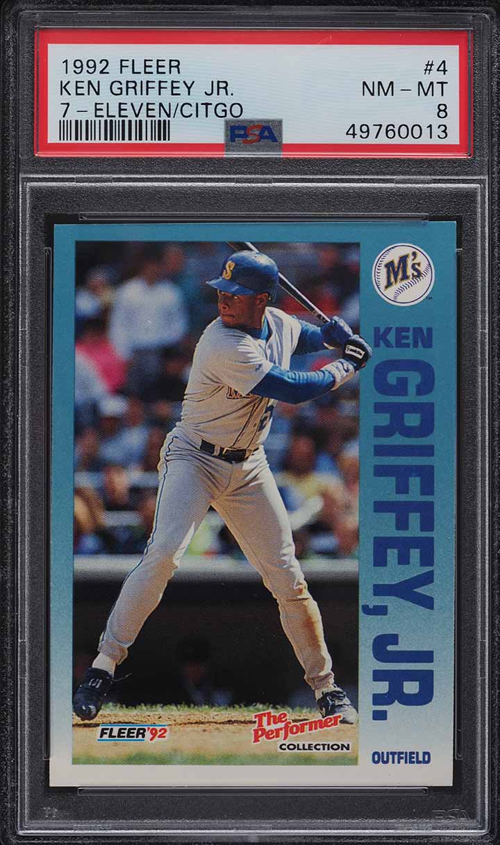 1992 Fleer 7-Eleven Citgo Ken Griffey Jr. #4 PSA 8 NM-MT