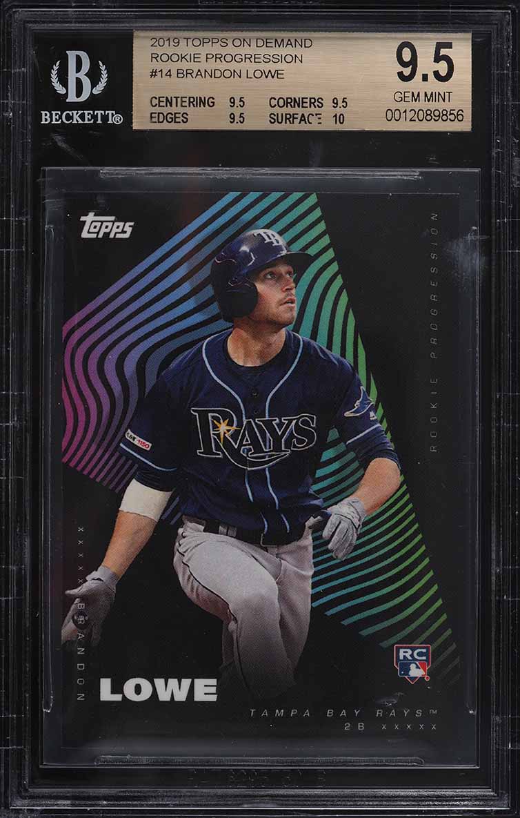 2019 Topps On Demand Progression Brandon Lowe ROOKIE RC #14 BGS 9.5 GEM MINT