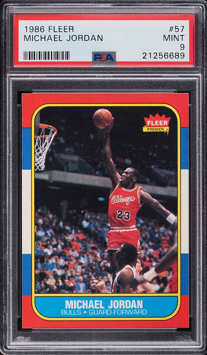 1986 Fleer Basketball Michael Jordan ROOKIE #57 PSA 9 MINT