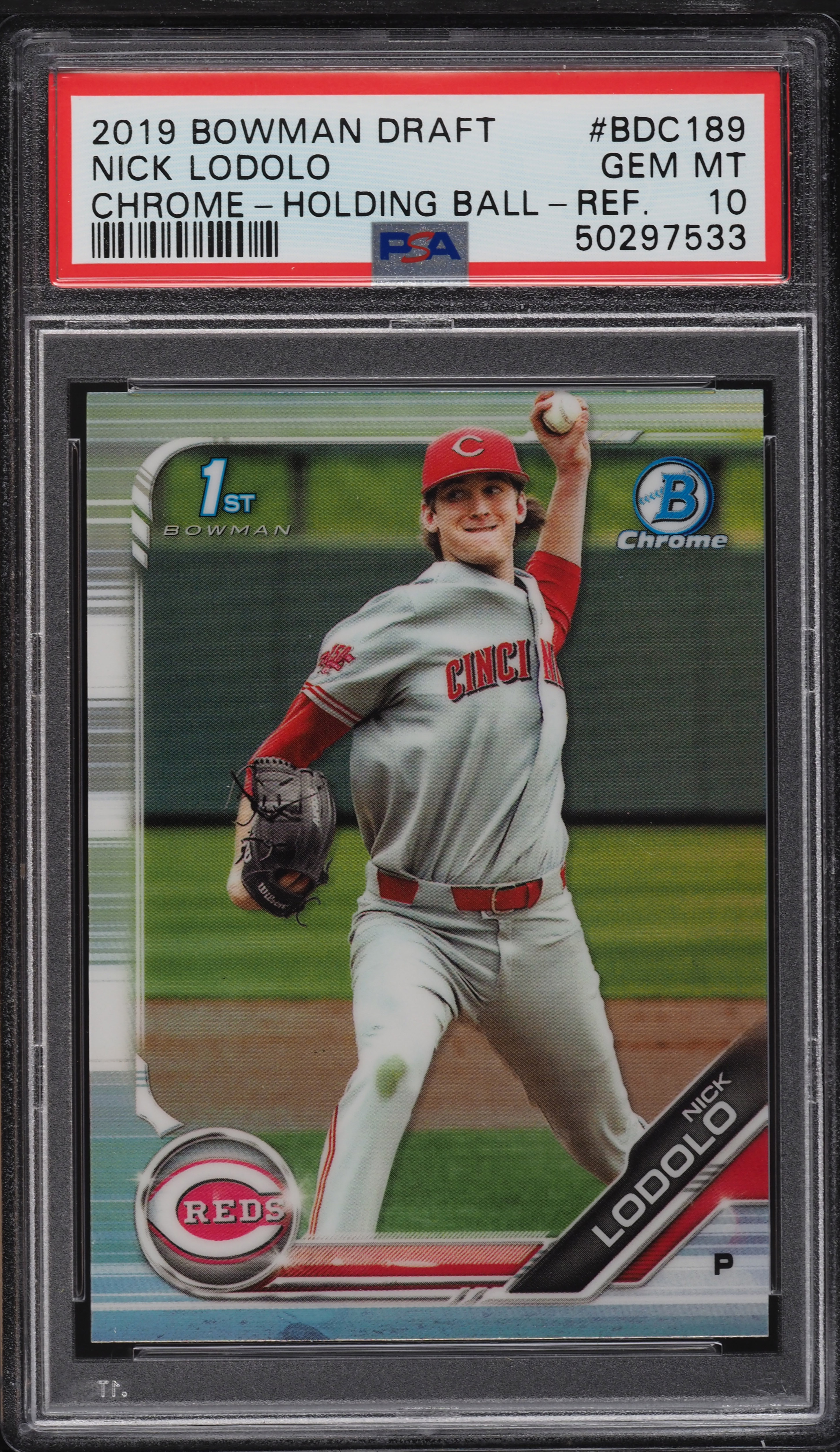 2019 Bowman Chrome Draft Refractor Nick Lodolo ROOKIE RC 2019 Bowman Chrome Draft Refractor Nick Lodolo ROOKIE RC