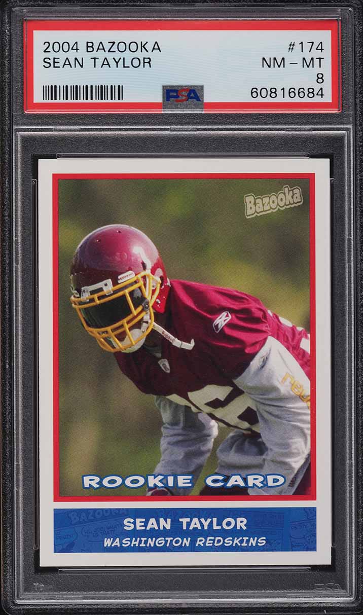 2004 Bazooka Football Sean Taylor ROOKIE #174 PSA 8 NM-MT