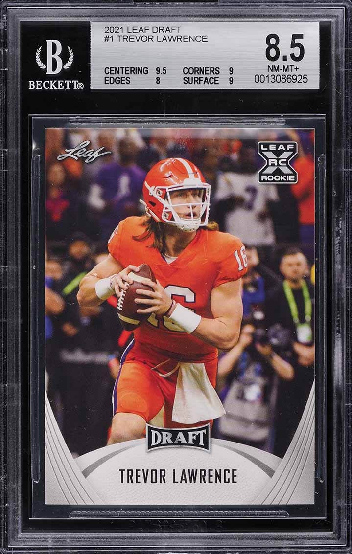 2021 Leaf Draft Trevor Lawrence ROOKIE #1 BGS 8.5 NM-MT+
