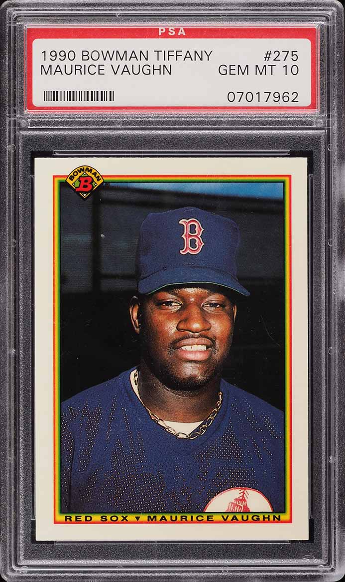 1990 Bowman Tiffany Maurice Vaughn ROOKIE #275 PSA 10 GEM MINT