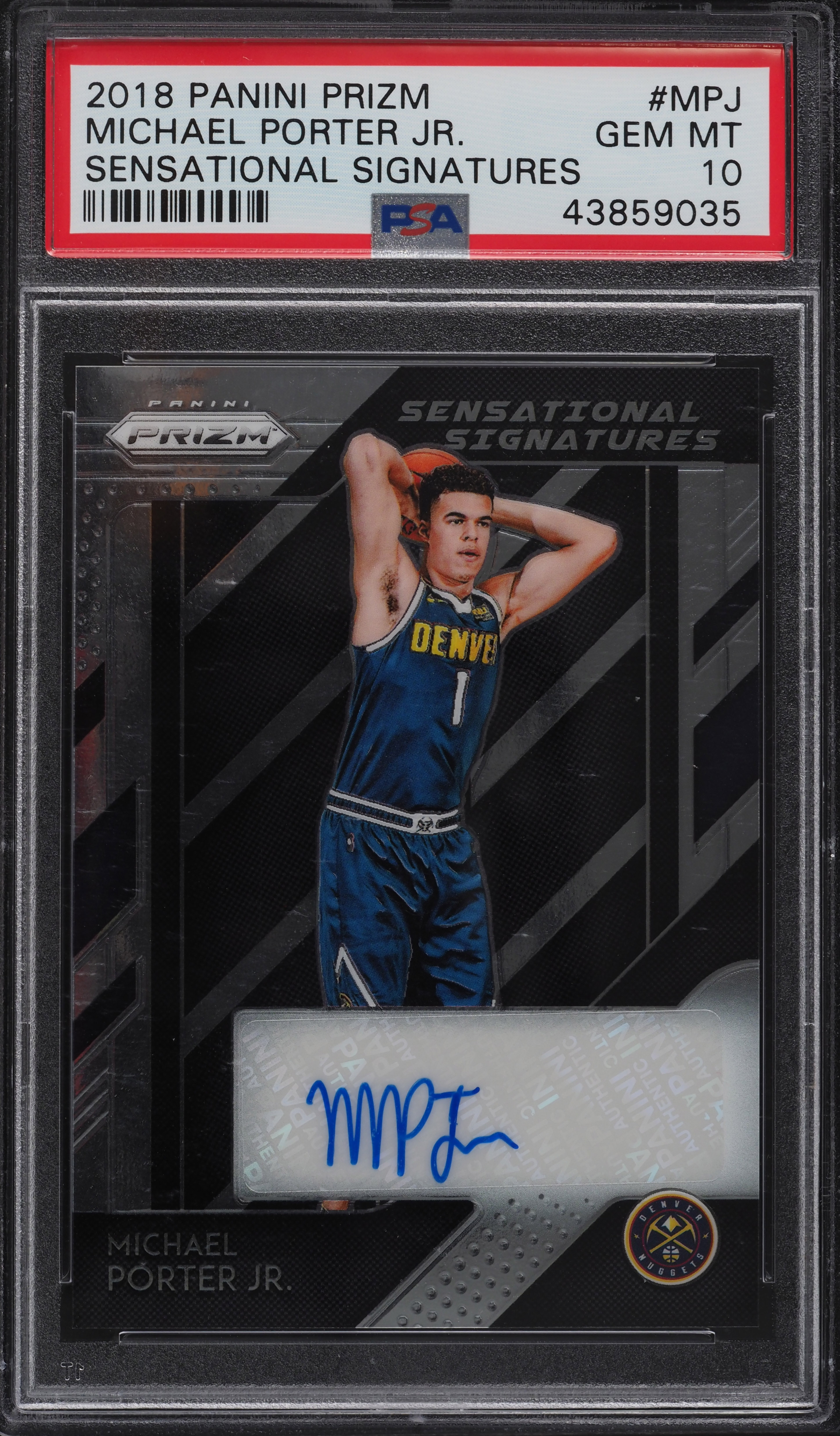 PSAサインルーキーMICHAEL PORTER JR RC HOLO AUTO 2018 Panini Prizm Sensational Michael Porter Jr. ROOKIE AUTO #SS