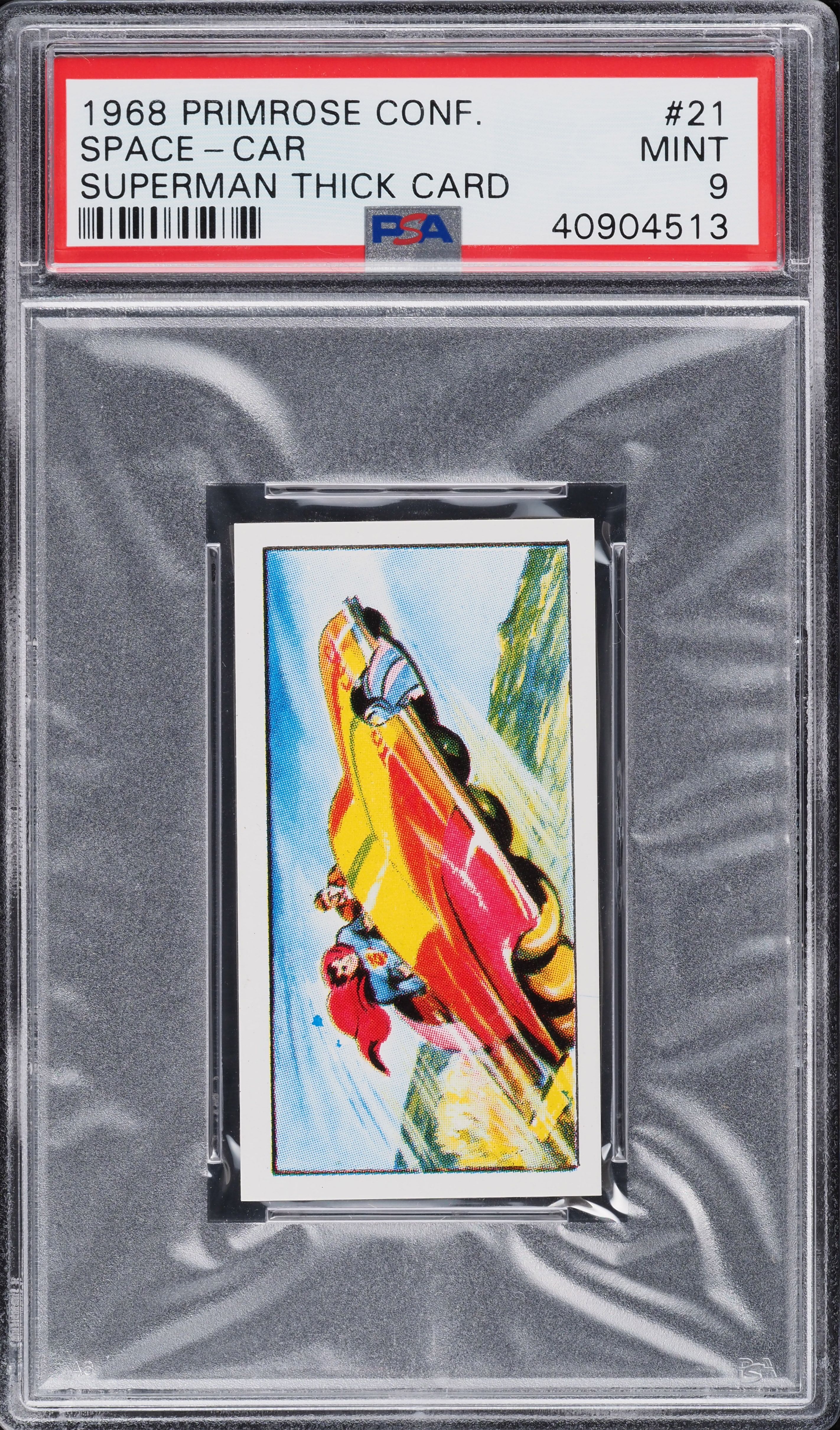 1968 Primrose Confectionery Superman Thick Card Space-Car #21 PSA