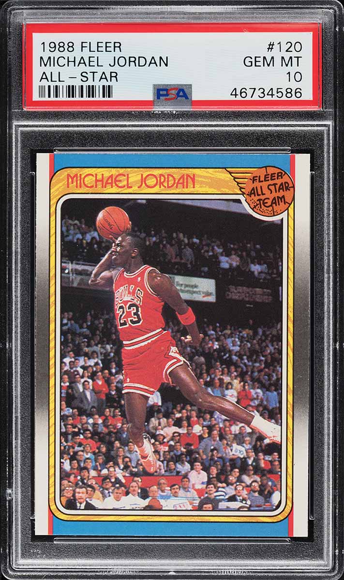 1988 Fleer Basketball Michael Jordan ALL-STAR #120 PSA 10 GEM MINT