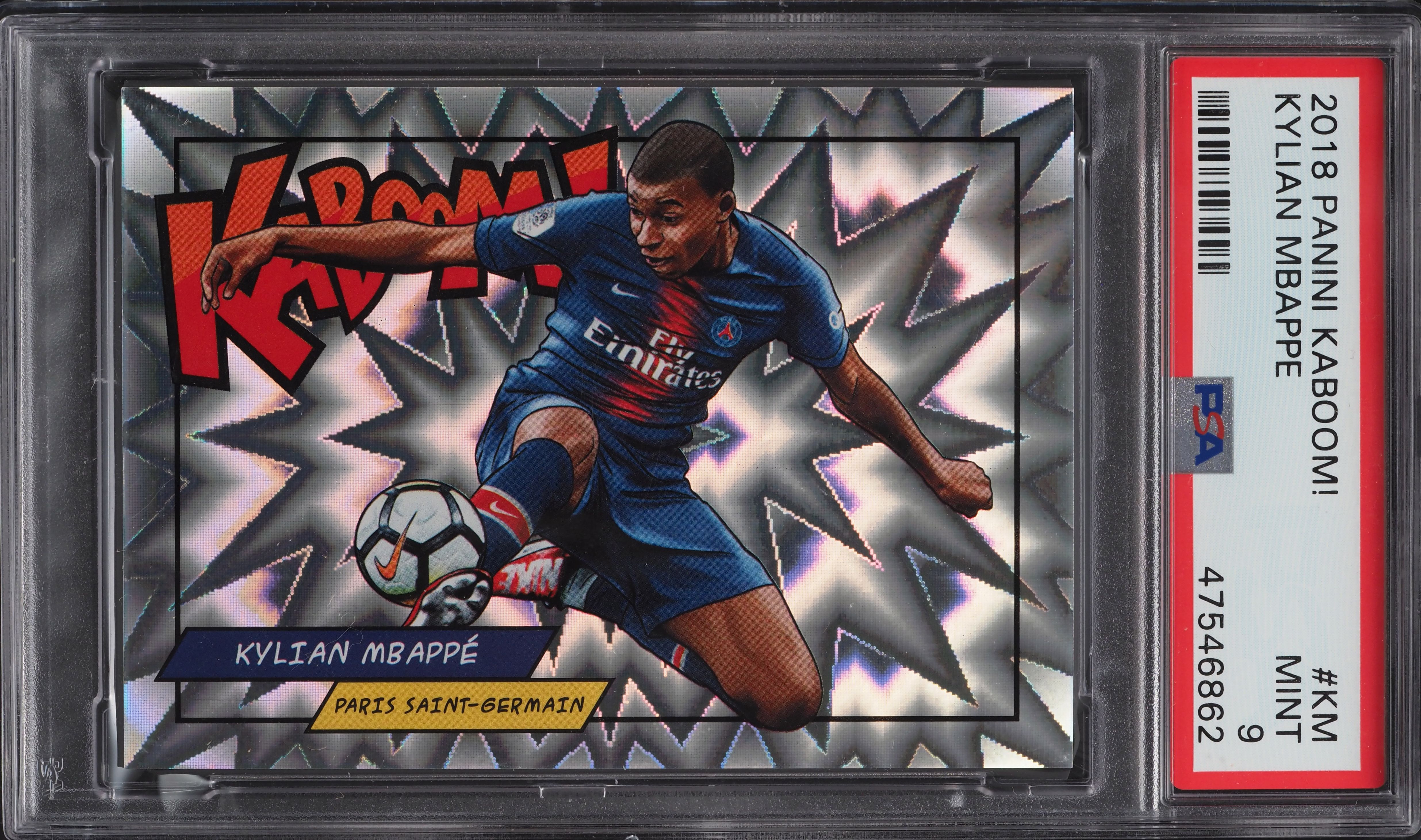 2018 Panini Kaboom! Kylian Mbappe ROOKIE RC #KM PSA 9 MINT on