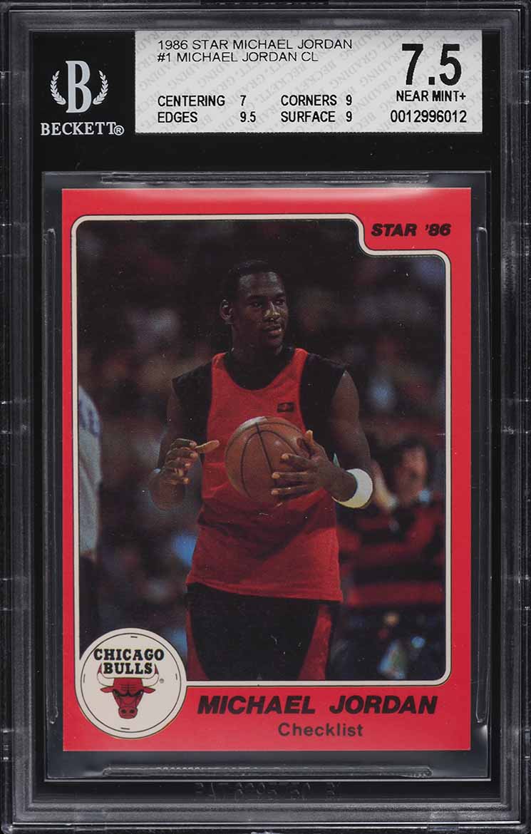 1986 Star MJ Michael Jordan ROOKIE #1 BGS 7.5 NRMT+