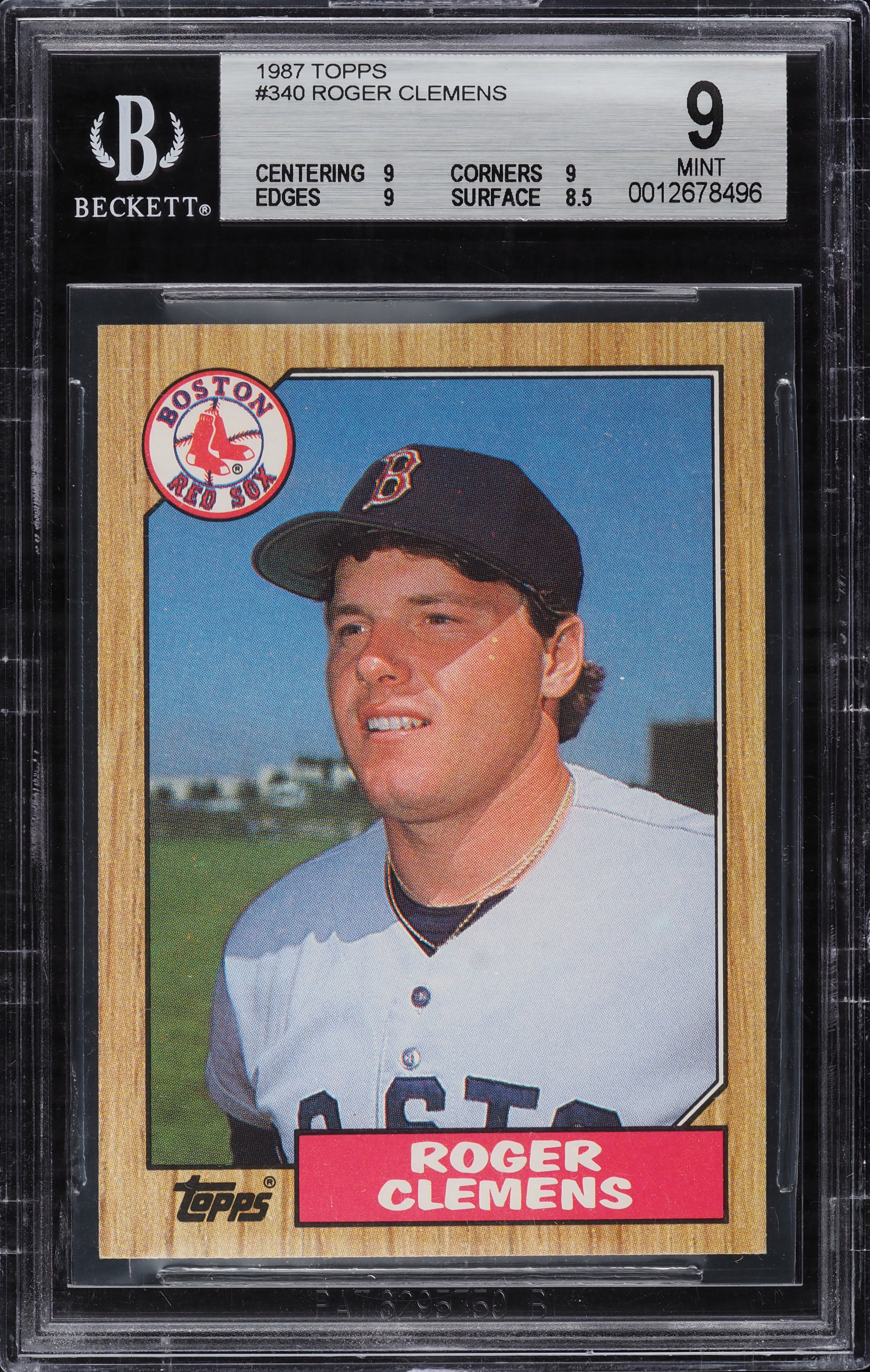 1987 Topps Roger Clemens #340 BGS 9 MINT on Fanatics Collect