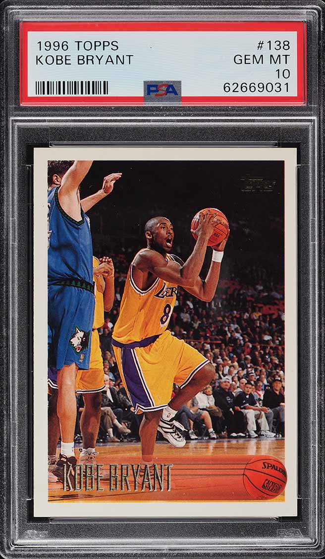 1996 Topps Basketball Kobe Bryant ROOKIE #138 PSA 10 GEM MINT