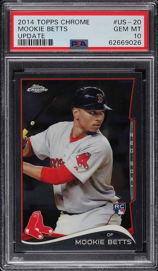 2014 Topps Chrome Update Mookie Betts ROOKIE RC #US-20 PSA 10 GEM MINT