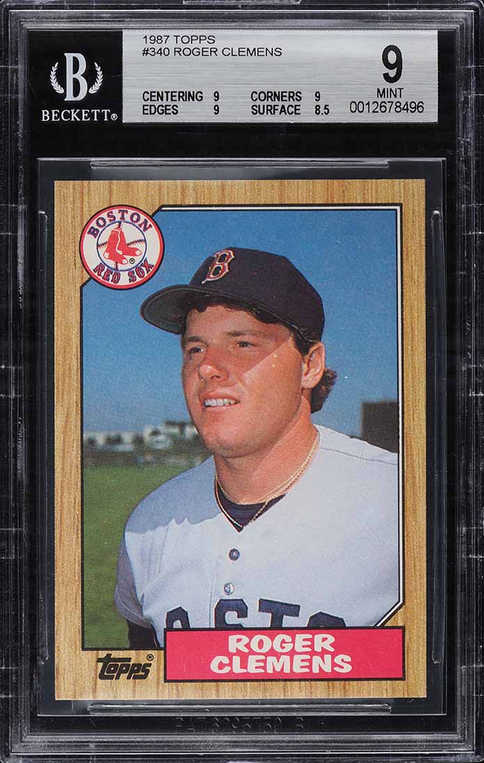 1987 Topps Roger Clemens #340 BGS 9 MINT on Fanatics Collect