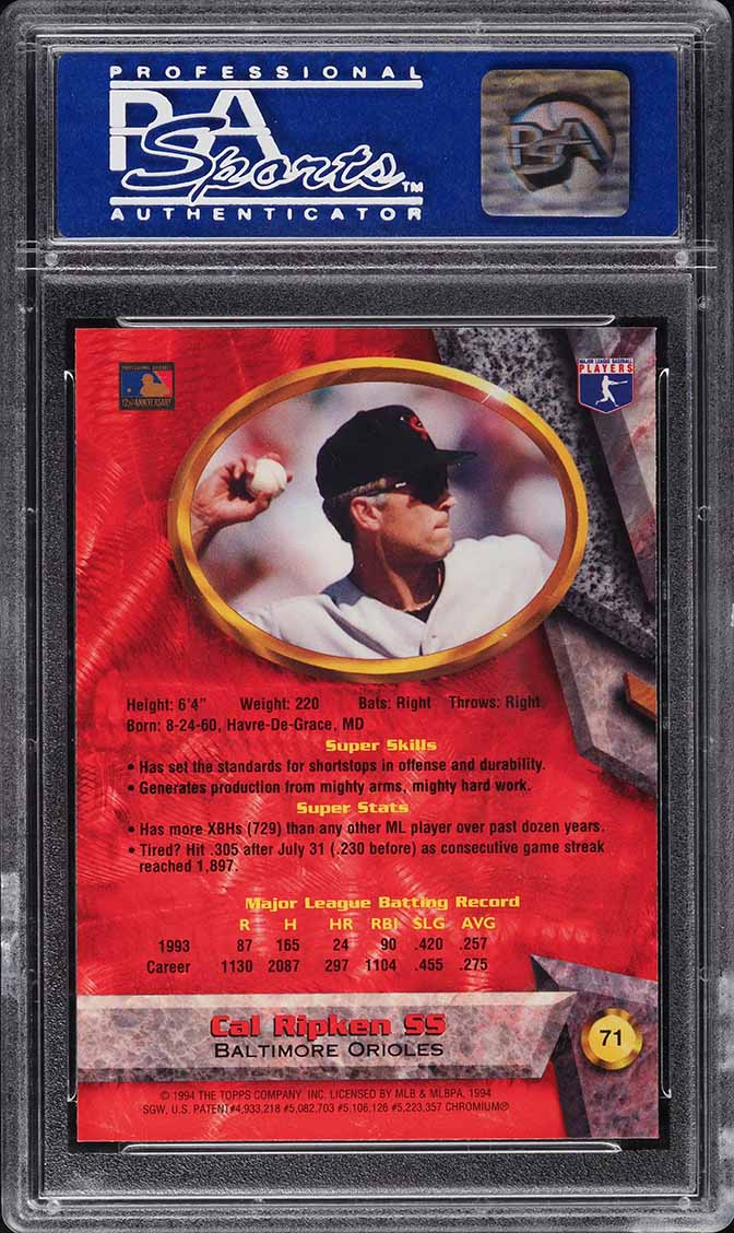 1994 Bowman's Best Red Cal Ripken Jr. #71 PSA 9 MINT