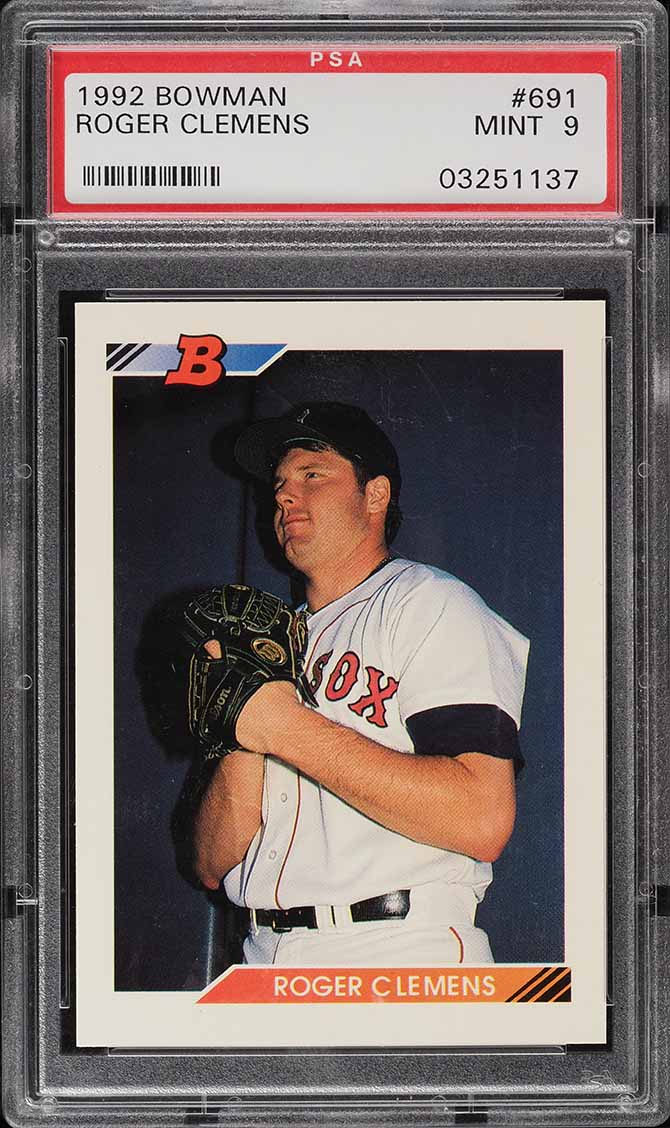 1992 Bowman Roger Clemens #691 PSA 9 MINT
