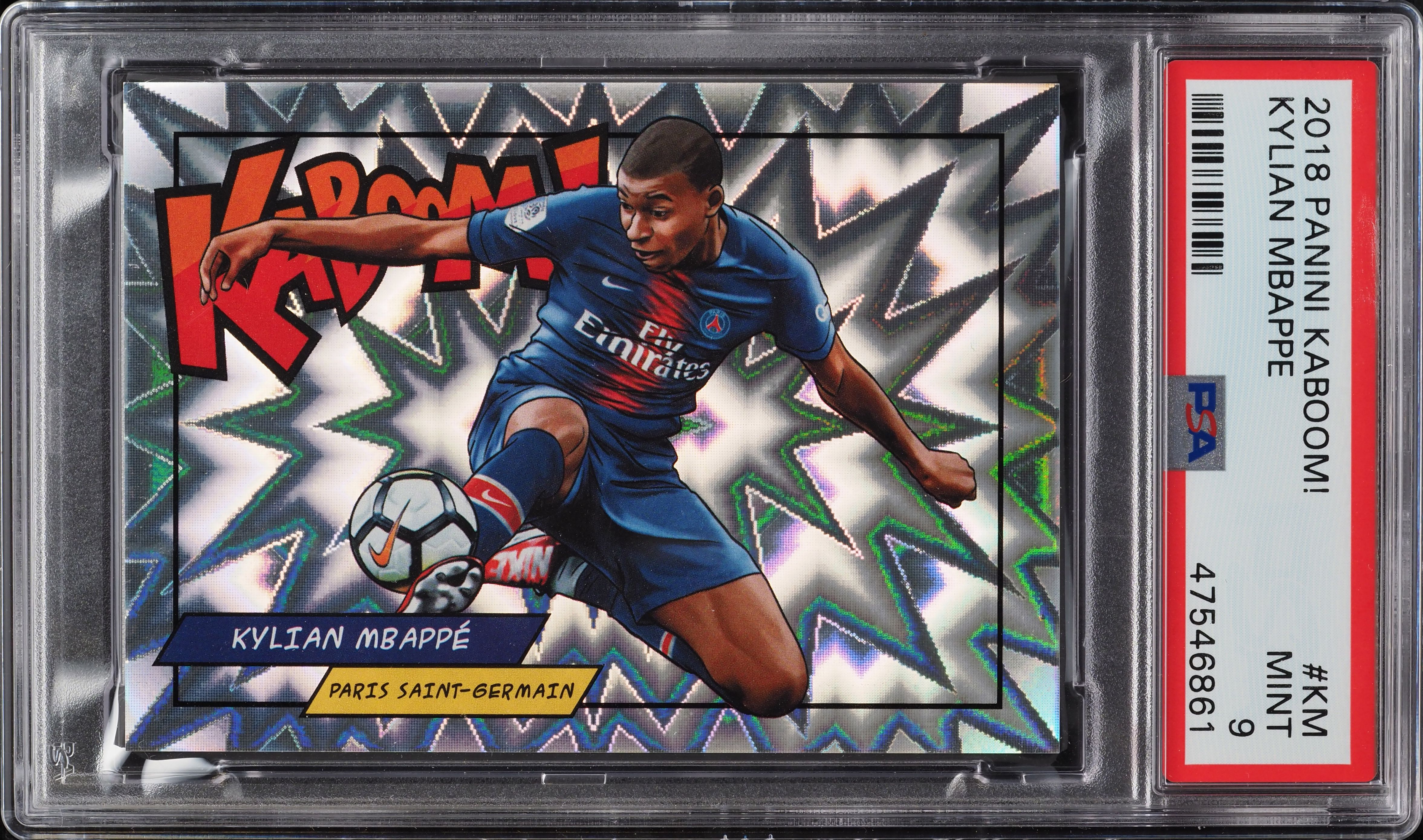 2018 Panini Kaboom! Kylian Mbappe ROOKIE RC #KM PSA 9 MINT on