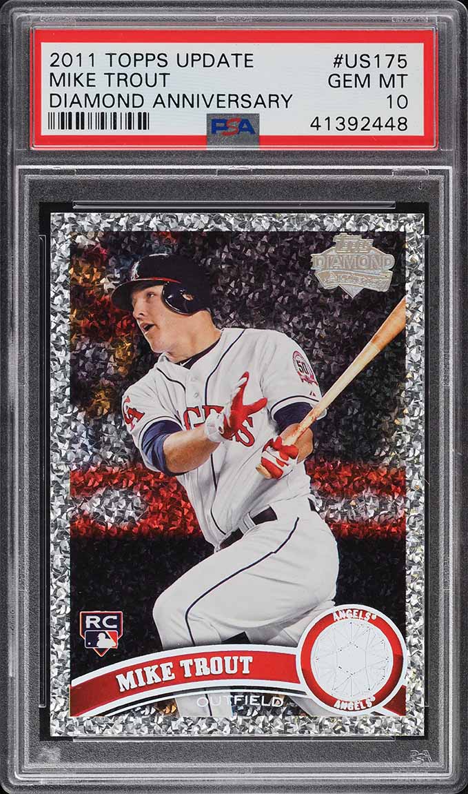 2011 Topps Update Diamond Anniversary Mike Trout ROOKIE RC PSA 10 GEM MINT