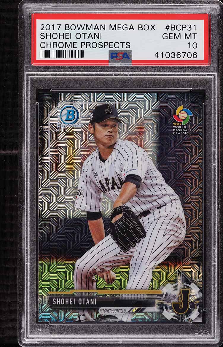 2017 Bowman Chrome Mega Box Prospects Shohei Ohtani ROOKIE RC PSA 10 GEM MINT