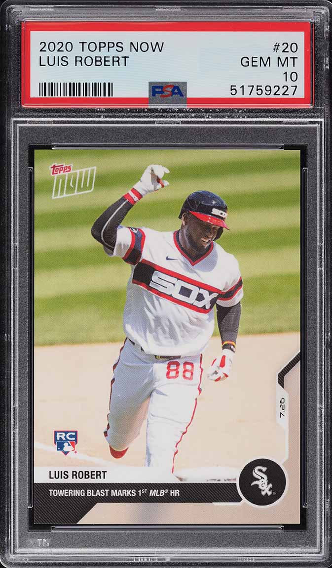 2020 Topps Now Luis Robert ROOKIE #20 PSA 10 GEM MINT