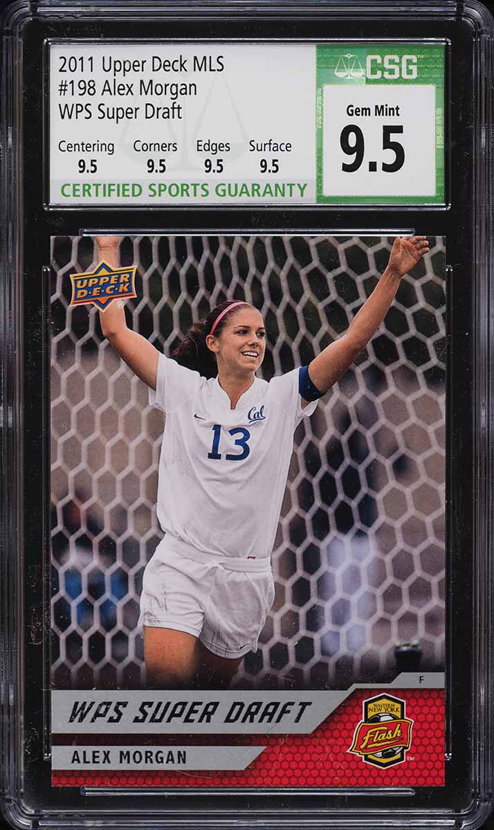 2011 Upper Deck MLS WPS Super Draft Alex Morgan ROOKIE #198 CSG 9.5 GEM MINT