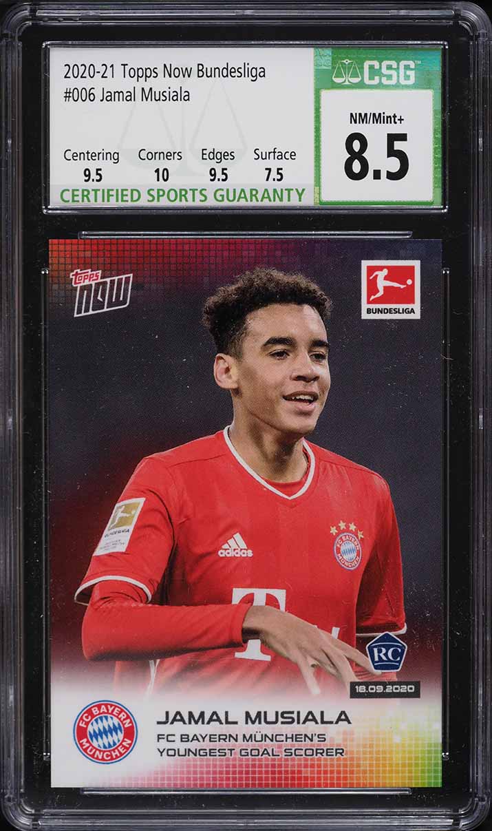 2020 Topps Now Bundesliga Jamal Musiala ROOKIE #6 CSG 8.5 NM-MT+