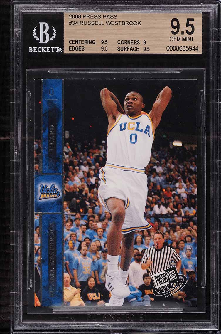 2008 Topps Chrome Refractor Russell Westbrook ROOKIE AUTO /145 BGS