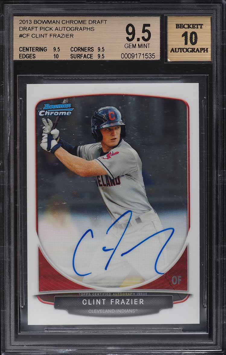 2013 Bowman Chrome Draft Picks Clint Frazier PROSPECT AUTO #BCA-CF BGS 9.5 GEM MINT