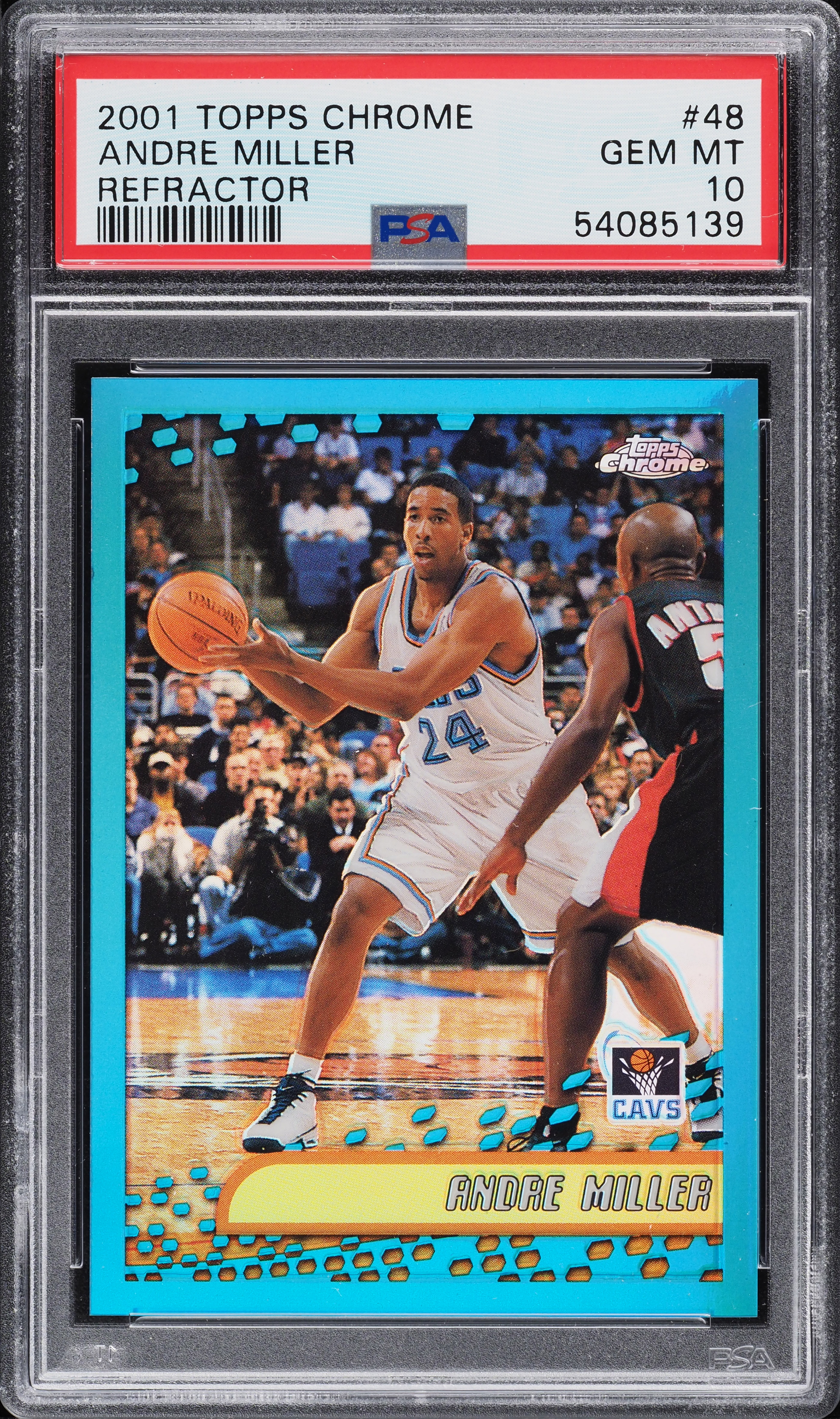 2001 Topps Chrome Refractor Andre Miller #48 PSA 10 GEM MINT on